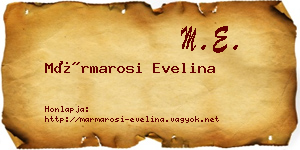 Mármarosi Evelina névjegykártya